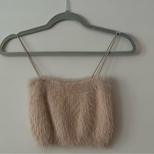 Zara Furry Crop Top